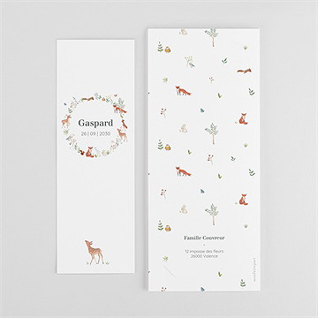 Faire-part naissance gaiement photomaton - Dos du faire-part