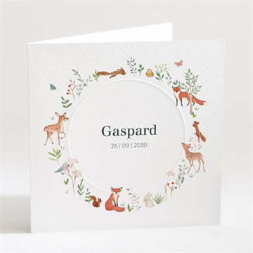 Carte pliée gaufrage