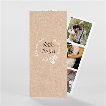 Remerciement mariage fraicheur d'été photomaton