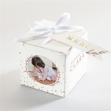 Boîte de dragées baptême moment de grâce