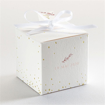 Boîte de dragées baptême moment de grâce - Dessus de la boîte