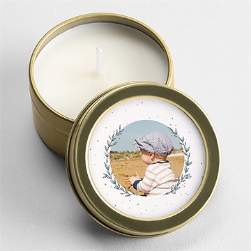 Bougie baptême celebrons or