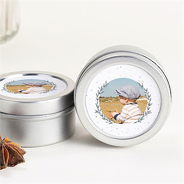 Bougie baptême celebrons argent