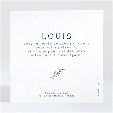 Remerciement baptême celebrons - Dos du remerciement