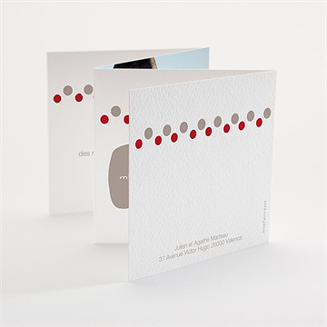 Remerciement mariage humour original accordéon - Dos de la carte