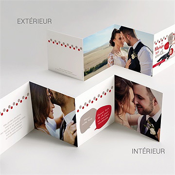 Remerciement mariage humour original accordéon - Vue détaillée