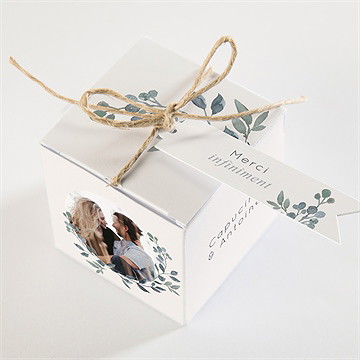 Boîte de dragées mariage rien que nous - Dessus de la boîte