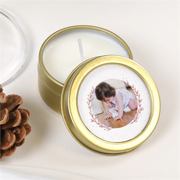 Bougie baptême moment de grâce or