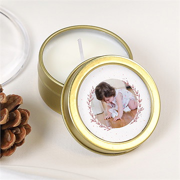 Bougie baptême moment de grâce or