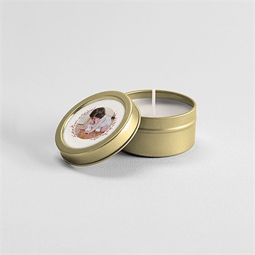 Bougie baptême moment de grâce or - Mise en situation