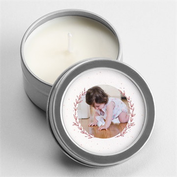 Bougie baptême moment de grâce argent