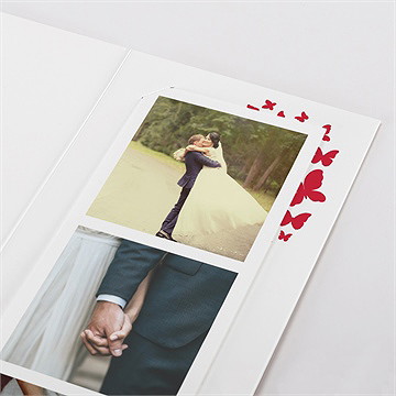 Remerciement mariage papillons en coeur photomaton - Détail de l'intérieur