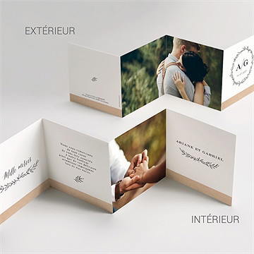 Remerciement mariage douce harmonie accordéon - Vue détaillée