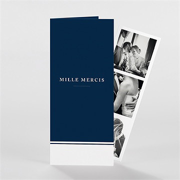 Remerciement mariage bleu romantique photomaton