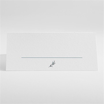 Marque-place baptême initiale argentée - Dos du marque-place