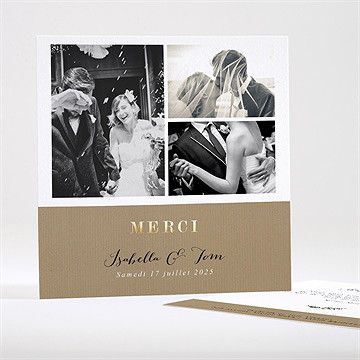 Remerciement mariage amour toujours dorure