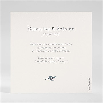 Remerciement mariage rien que nous - Dos du remerciement