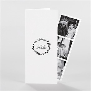 Remerciement mariage gravure secrète photomaton