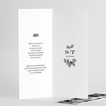 Remerciement mariage gravure secrète photomaton - Détail de l'intérieur