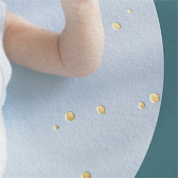 Faire-part naissance jolie touche dorure - Marquage à chaud OR