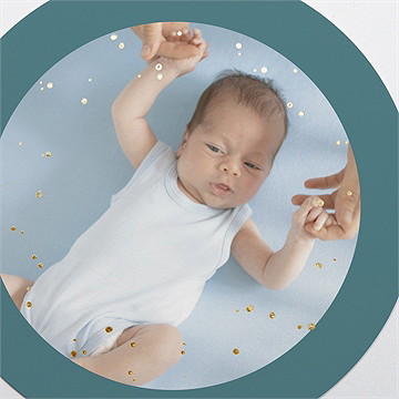 Faire-part naissance jolie touche dorure - Détail du faire-part