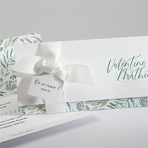 Faire-part mariage délicat pochette