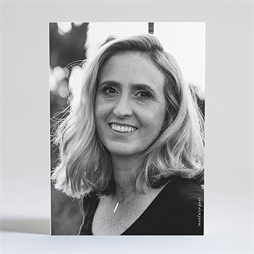 Remerciement décès souvenir portrait dorure - Dos de la carte