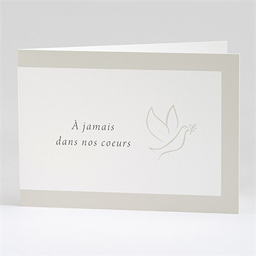 Remerciement décès colombe de l'espérance pliée