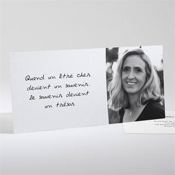 Remerciement décès souvenir portrait paysage