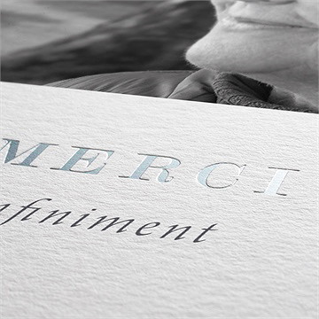 Remerciement décès colombe de l'espérance dorure - Détail du carte