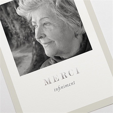 Remerciement décès colombe de l'espérance dorure - Détail du carte