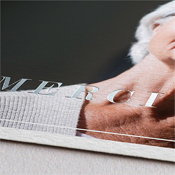 Remerciement décès pour l'eternité dorure - Détail de la carte