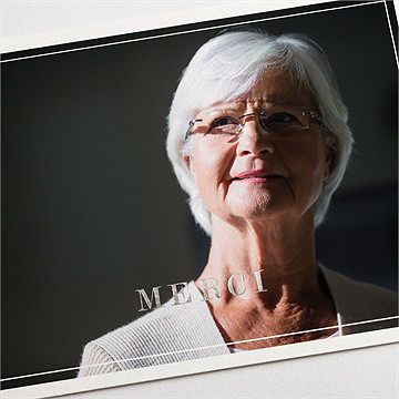 Remerciement décès pour l'eternité dorure - Détail de la carte