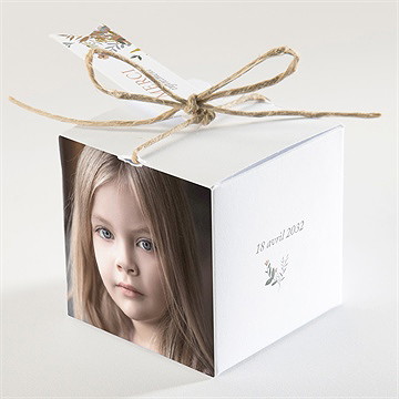 Boîte de dragées profession de foi force - Dos de la boîte