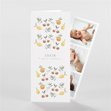 Faire-part naissance poésie d'eté photomaton