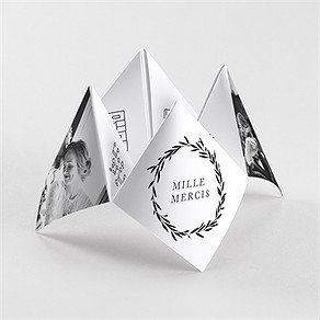 Remerciement mariage gravure secrète origami
