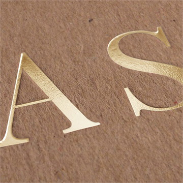 Faire-part mariage pur kraft dorure - Marquage à chaud OR