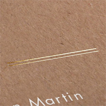 Faire-part mariage pur kraft dorure - Détail du faire-part