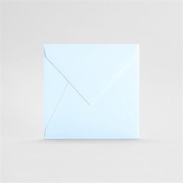 Enveloppe bleu ciel petit carré