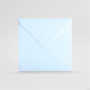 Enveloppe bleu ciel carré