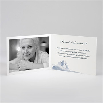 Remerciement décès a jamais - Intérieur du remerciement