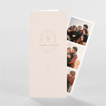 Faire-part mariage tendre capsule