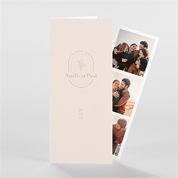 Faire-part mariage tendre capsule