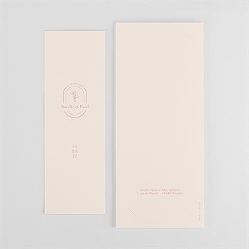 Faire-part mariage tendre capsule - Dos du faire-part