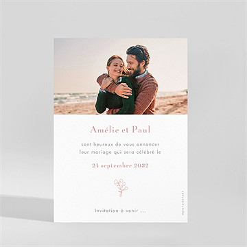 Save the Date mariage tendre capsule - Dos de la carte