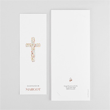 Faire-part communion tout est grâce - Dos du faire-part