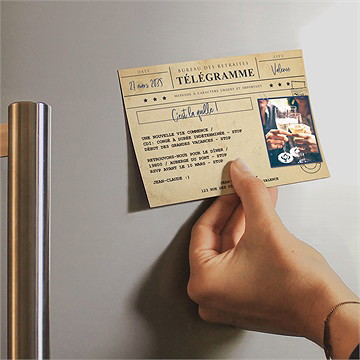 Carte invitation départ à la retraite télégramme retraite - Mise en situation