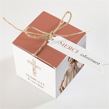 Boîte de dragées communion tout est grâce - Dessus de la boîte