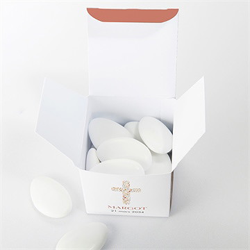 Boîte de dragées communion tout est grâce - Intérieur de la boîte