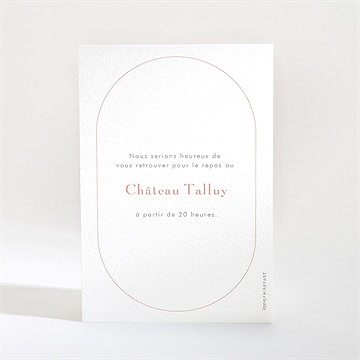 Carton d'invitation mariage tendre capsule - Dos du carton